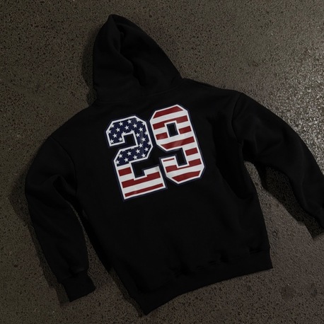 Amerikan Bayraklı 29 Baskılı Sweatshirt