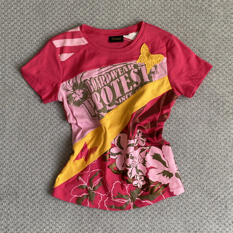Vintage Y2K Protest Baby Tee