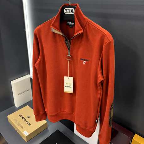 Barbour Premium Yarım Fermuar Sweatshirt