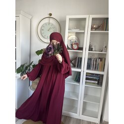 AHSEN YAKA BÜZGÜLÜ ABAYA ELBİSE