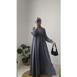 HÜMA fırfırlı robalı elbise 