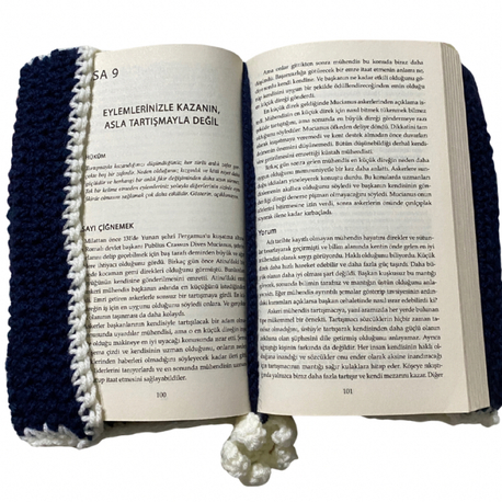 Baş harfiniz yazılı ve ayraçlı Kitap kılıfı 