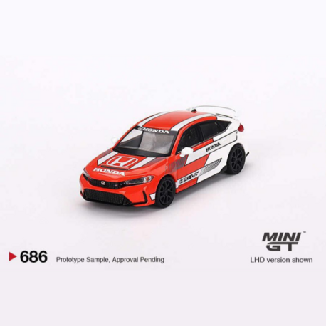 Mini GT 686 Honda Civic TYPE R 2023 Pace Car Red
