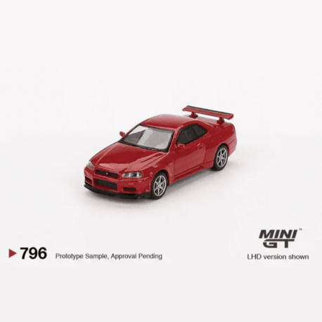 Mini GT 796 "Active Red" Nissan Skyline GT-R (R34) V-Spec