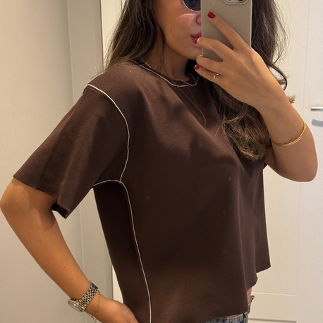 Acı Kahve Triko Bluz