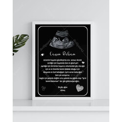 Babaya Ultrason Fotoğraflı Anı Tablosu-20x30cm