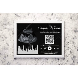 Canım Babam Kalp Atışı Anı Tablosu-20x30cm