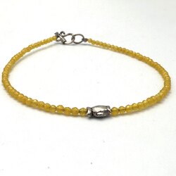 Yellow Quartz Charm Bracelet