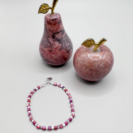 Purple Shell Bead Bracelet