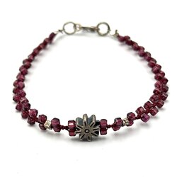 Garnet Charm Bracelet