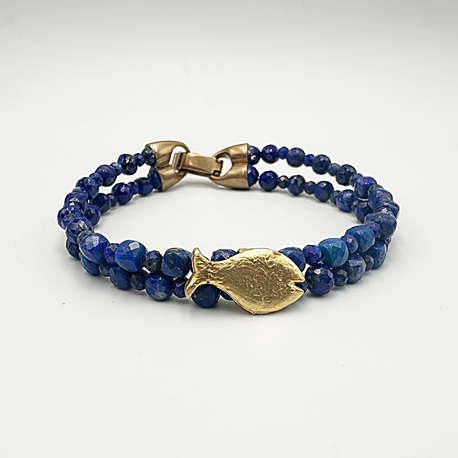 2 Row Lapis Lazuli Bracelet