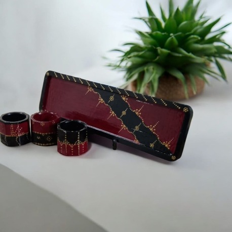 TAŞ TOZU SUNUMLUK+3 ADET MUMLUK