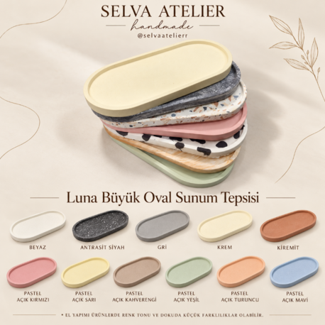 Luna Büyük Oval Sunum Tepsisi