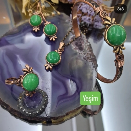 Yeşim Bakır takım bakır bileklik