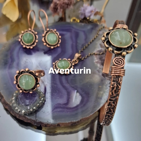 Aventürün ıBakır takım bakır bileklik