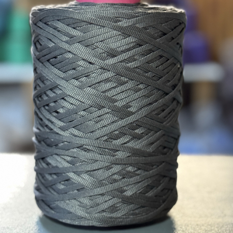 4MM POLYESTER ANTRASİT RİBON MAKROME İPİ (1KG)