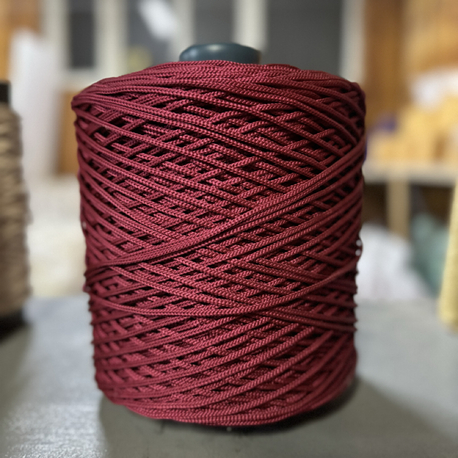 4MM BORDO POLYESTER MAKROME İPİ (1KG)