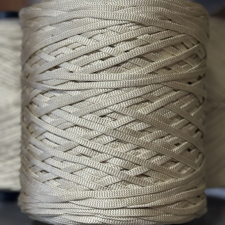 5MM KREM POLYESTER RİBON MAKROME İPİ (1KG)