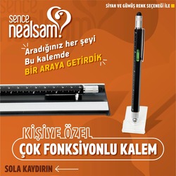 Kişiye Özel Çok Fonksiyonlu Kalem Siyah