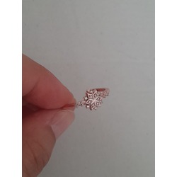Kristal Kar Tanesi Motifli Zirkon Yüzük
