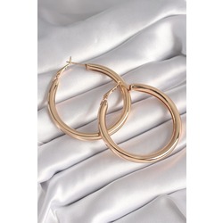 45mm Pirinç Gold Renk Halka Model Kadın Küpe