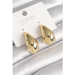 Pirinç Gold Renk Damla Model Kadın Küpe