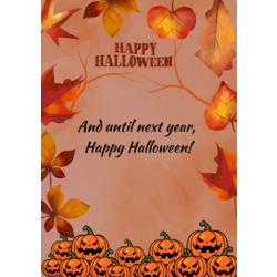 hellowen message card