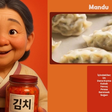 Kore mandu  (mantı) 만두 1 porsiyon (15 adet)