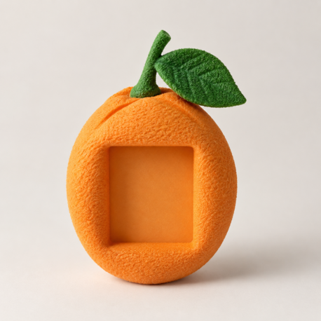 3D Portakal Fotoğraf Çerçevesi | Dekoratif Meyve Çerçeve | Turuncu Masa Dekoru