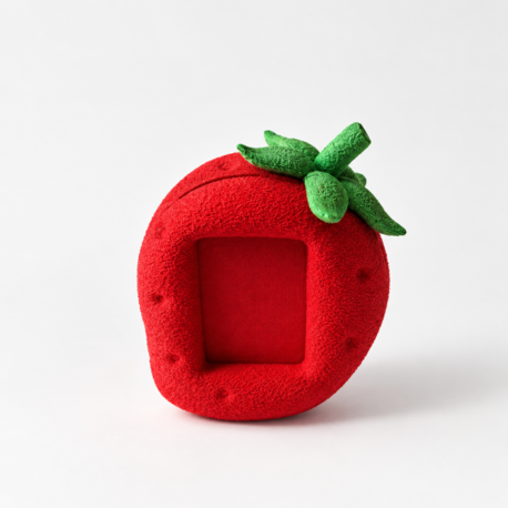 3D Çilek Fotoğraf Çerçevesi | Dekoratif Meyve Çerçeve | Kırmızı Masa Dekoru