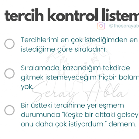 Tercih Kontrol Checklist - PDF