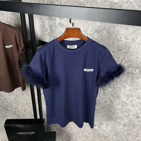 MiuMiu Premium Kadın T-shirt (lacivert)