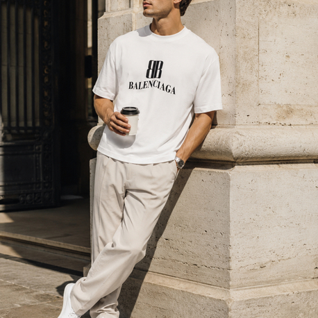 Balenciaga T-shirt (rahat kalıp)