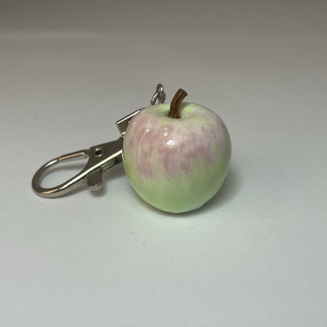 yeşil,pembe elma figür anahtarlık/çanta charm
