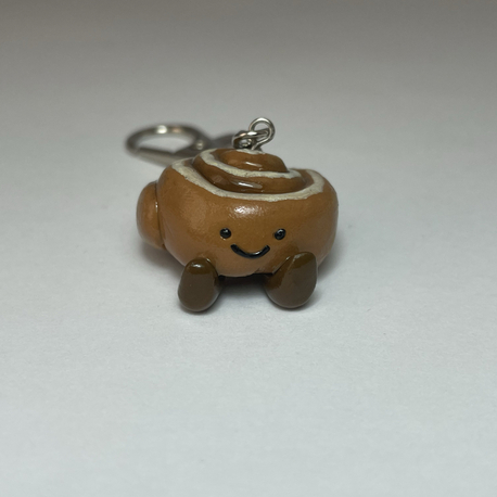 cinnamon roll figür anahtarlık/çanta charm