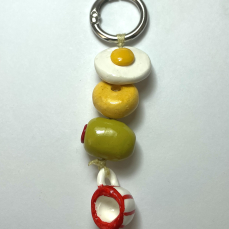 kahvaltı temalı anahtarlık/çanta charm