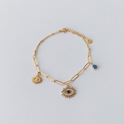 Göz Charm Çelik Halhal