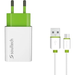 Soultech SC113B 2.1A Comfort Seyahat Şarjı +Type-C 2A USB Kablo