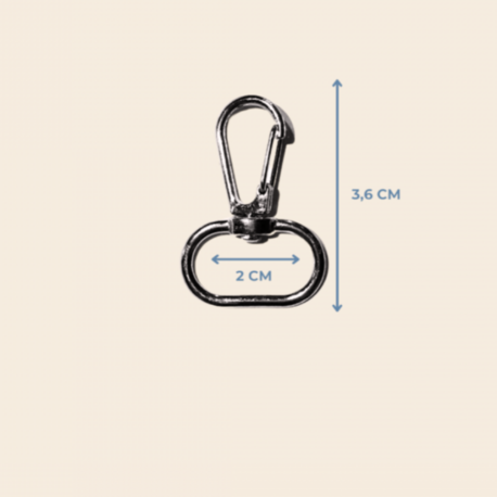 2 cm Telli Kanca Klips - 3,6 cm Boy Metal Renk (50 Adet)
