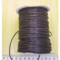 BOBİN SATIŞ - PARLAK DERİ GÖRÜNÜMLÜ KORE TAKI İPİ KALINLIK 1 MM KAHVERENGİ