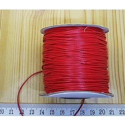 PARLAK DERİ GÖRÜNÜMLÜ KORE TAKI İPİ KALINLIK 1 MM KIRMIZI BOBİN SATIŞ
