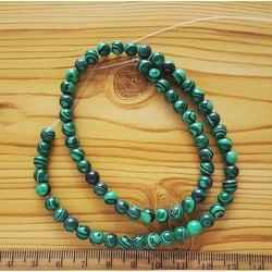 MALAHİT (PRESS - SIKMA) 6 MM KÜRE DİZİ TAŞ Kod1510 Ürün Kodu : 1510