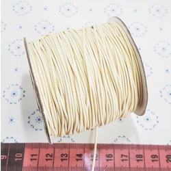 BOBİN SATIŞ - PARLAK DERİ GÖRÜNÜMLÜ KORE TAKI İPİ KALINLIK 1 MM KREM