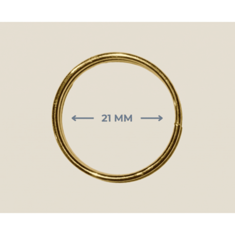 21 mm Sarı Çift Sargı Metal Anahtarlık Halkası 500 ADET