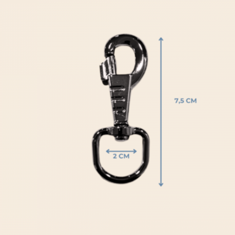 2 cm Oval Tasma Kancası 7,5 cm Metal Renk 4 Adet