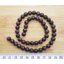 DOĞAL GRANAT 7-8 MM KÜRE KESİM DİZİ TAŞ 9139 Ürün Kodu : 9139