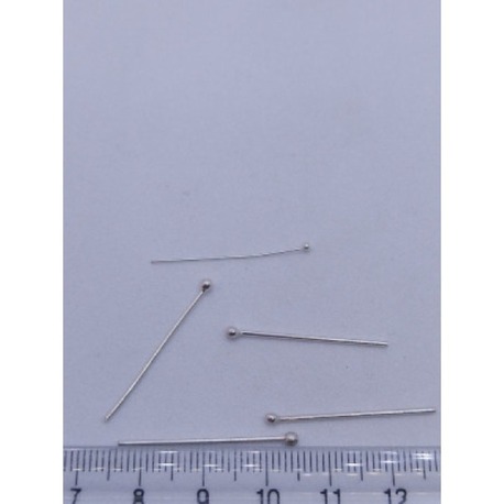 925 Ayar Gümüş 27 mm Top Başlı Takı Çivisi İğnesi