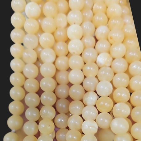 Doğal kalsit taşı 8 mm küre kesim dizi taş