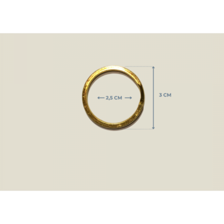 2,5 cm Kararmaz Gold Ezme Metal Anahtarlık Halkası 100 ADET