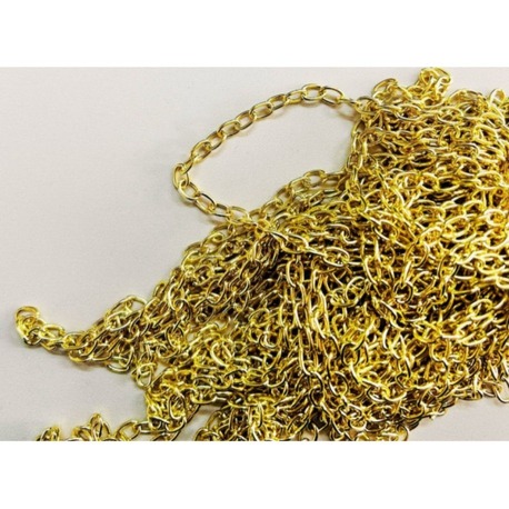 1,20 mm Sarı Renk Düz Metal Takı Zinciri (10 Metre )